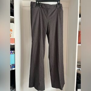 Ann Taylor tweed brown wide leg trousers wool blend size 10